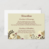 3,5 x 5 Direction Carte Automne Floral/Branches (Devant / Derrière)