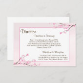 3,5 x 5 Direction Carte Fleur de cerisier - rose (Devant / Derrière)