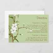 3,5 x 5 Direction Carte Fleurs de bois de chien (Devant / Derrière)