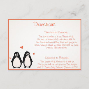 3,5 x 5 Direction Carte Penguin Love