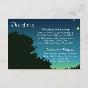 3,5 x 5 Fireflies de cartes de direction dans les 