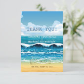 3,5" x 5" plage d'océan ondule le carte de (Debout devant)