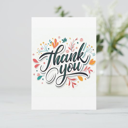 3,5" x 5" Platte bedankkaart (Staand voorkant)