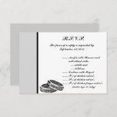 3,5 x 5 R.S.V.P Antwoord Kaart His/Hers Diamond We (Voorkant / Achterkant)