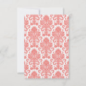 3,5 x 5 R.S.V.P. Mariage de carte Damask (Dos)
