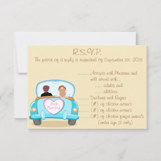 3,5 x 5 R.S.V.P Reply Card is net getrouwd RSVP Kaartje