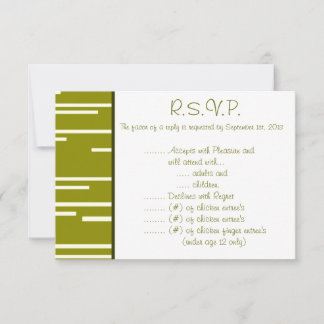 3.5 x 5 R.S.V.P Reply Kaart Groene peer Fruit Stri