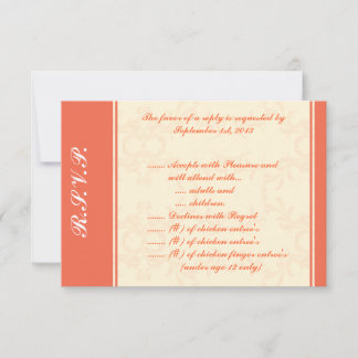 3.5 x 5 R.S.V.P Reply Kaart Pinkish/Peach Formal S