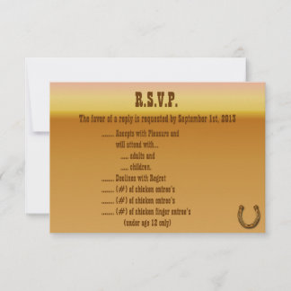 3.5 x 5 R.S.V.P Reply Kaart Wagonwiel/Hoefijzer