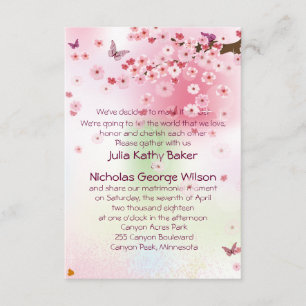 3,5" x 5" ressort fleurit le faire-part de