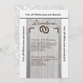 3,5 x 6 Directions Cartes Chaussures Horse Bois (Devant / Derrière)