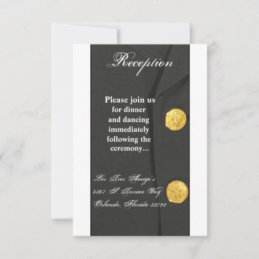 3,5 x 7 Carte de réception ARMÉE ROBE VERTS UNIFOR (Devant)