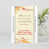 3,5 x 7 Carte de réception Hiver Automne Feuilles (Debout devant)