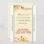 3,5 x 7 Carte de réception Hiver Automne Feuilles (Devant / Derrière)