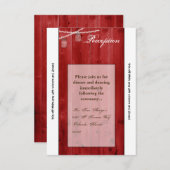 3,5 x 7 Carte de réception Mason Jar Chaîne Lumièr (Devant / Derrière)