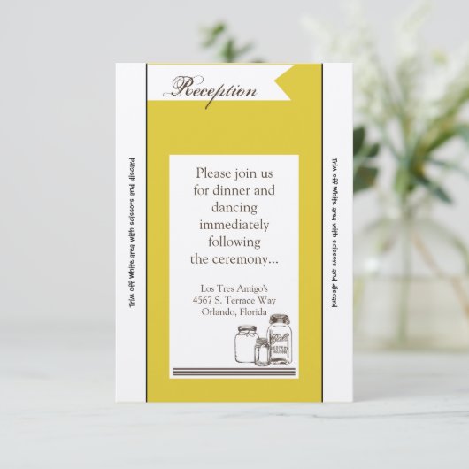 3,5 x 7 Carte de réception Mason Jar Pays Vase Rus (Debout devant)