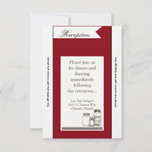 3,5 x 7 Carte de réception Mason Jar Pays Vase Rus