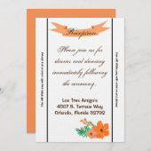 3,5 x 7, carte de réception Printemps Hibiscus Flo (Devant / Derrière)