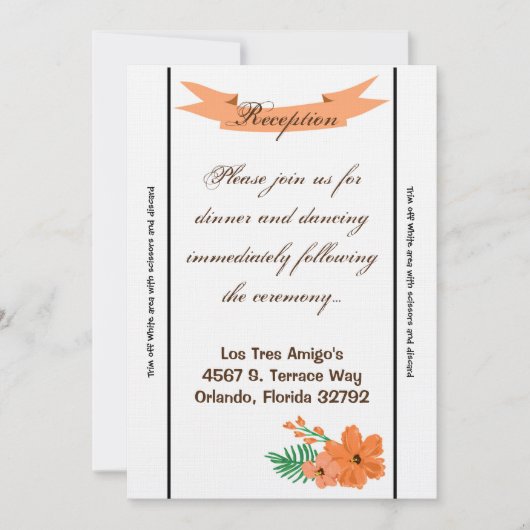 3,5 x 7, carte de réception Printemps Hibiscus Flo (Devant)