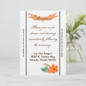 3,5 x 7, carte de réception Printemps Hibiscus Flo (Debout devant)