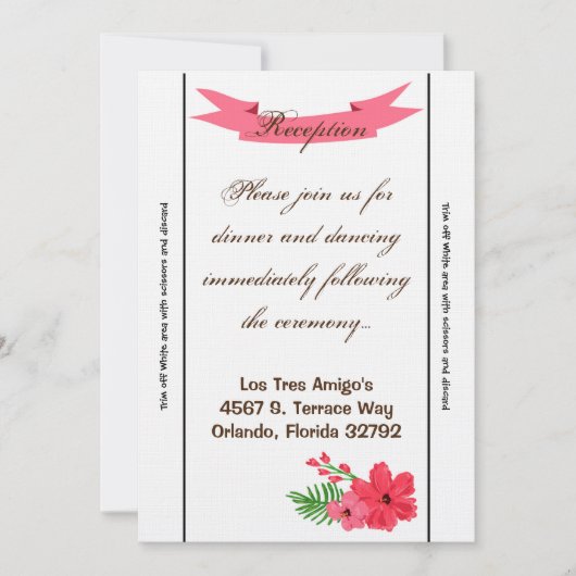 3,5 x 7, carte de réception Printemps Hibiscus Flo (Devant)