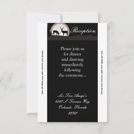 3,5 x 7 Chasseurs de cartes de réception Lune Deer (Devant)