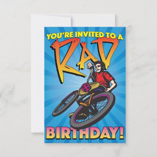 3,5 X invitation d'anniversaire de 5 BMX (Devant)