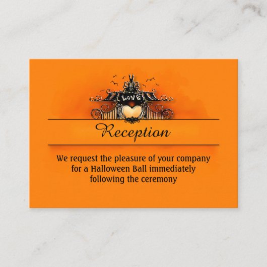 3.5x2.5 Receptie Kaarten - Halloween Liefde (Voorkant)