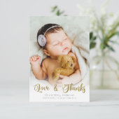 3.5x5 Aankondiging geboorte Foto Hartelijk dank (Staand voorkant)