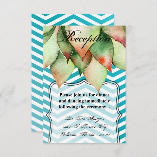 3,5x5 Carte de réception Boho Cactus Cactus Succul (Devant / Derrière)