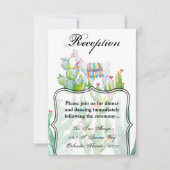 3,5x5 Carte de réception Boho Llama Cactus bohème (Devant)