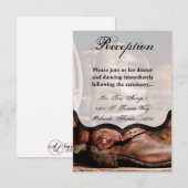 3,5x5 Carte de réception Botte de cowboy Botte d'é (Devant / Derrière)