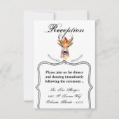 3,5x5 Carte de réception cerf de boho Buck Head Br (Devant)