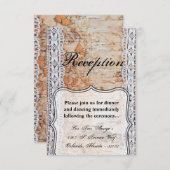 3.5x5 Carte de réception Country Grange Dentelle e (Devant / Derrière)