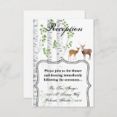 3,5x5 Carte de réception Deer Doe Buck Forest Wood (Devant / Derrière)