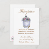 3,5x5 Carte de réception Mariage campagnard d'été  (Devant / Derrière)