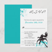 3.5x5 Carte R.S.V.P. Brise de plage Eau de l'océan (Devant / Derrière)