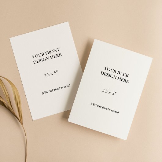 3.5x5" Double Sided Card Printing RSVP Kaartje