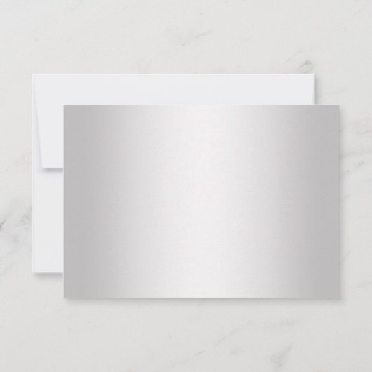 3.5x5 Elegant Blauw en Zilver RSVP (Achterkant)
