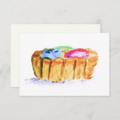 3.5X5" Fruit Tart Original Abstract Art Note Card Notitiekaartje (Voorkant / Achterkant)