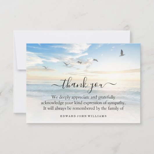 3.5x5 Funérailles Merci Remarque Plage Plage Océan (Devant)