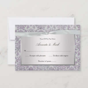 3,5x5 Lavande Argent Grunge Damassé RSVP