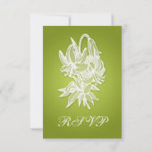 3,5x5 Lime Lily Bouquet Elegant RSVP (Dos)