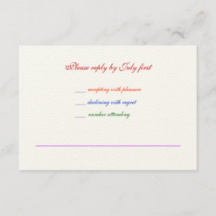 3,5x5 Mariage gay Rainbow LGBT Pride RSVP Texté