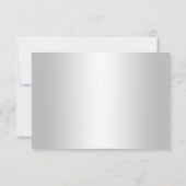 3,5x5 Noir Argent Damask Joyau pourpre RSVP (Dos)