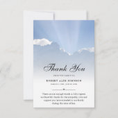 3.5x5 nuages de Merci Sympathie de photo funéraire (Devant)