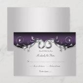 3,5x5 Orné Violet Argent Noir RSVP (Devant / Derrière)