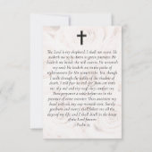 3.5x5 Oval Photo rose Roses Carte de prière (Dos)