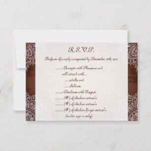 3,5x5 R.S.V.P Carte de réponse Proep Marocain Brow
