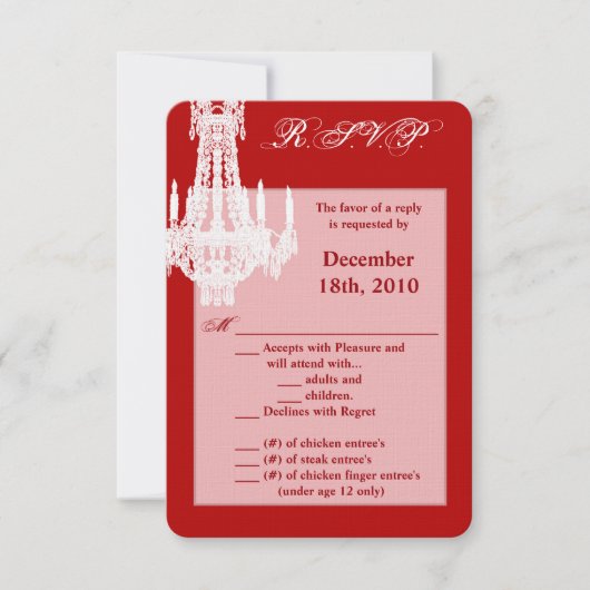 3.5x5 R.S.V.P. Kaart Crystal Kroonluchter Glitz Gl (Voorkant)